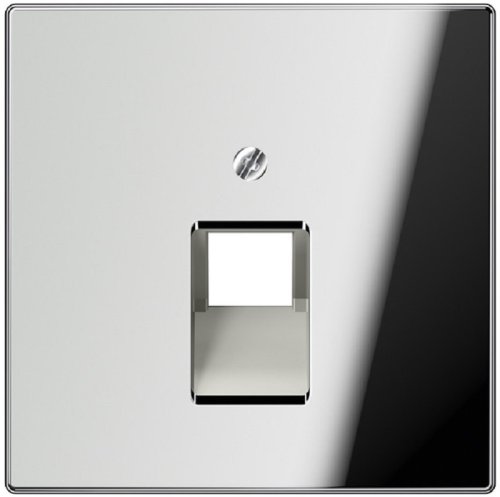 Лицевая панель Jung LS990 metal для 1-м. розетки RJ11/RJ45 хром картинка